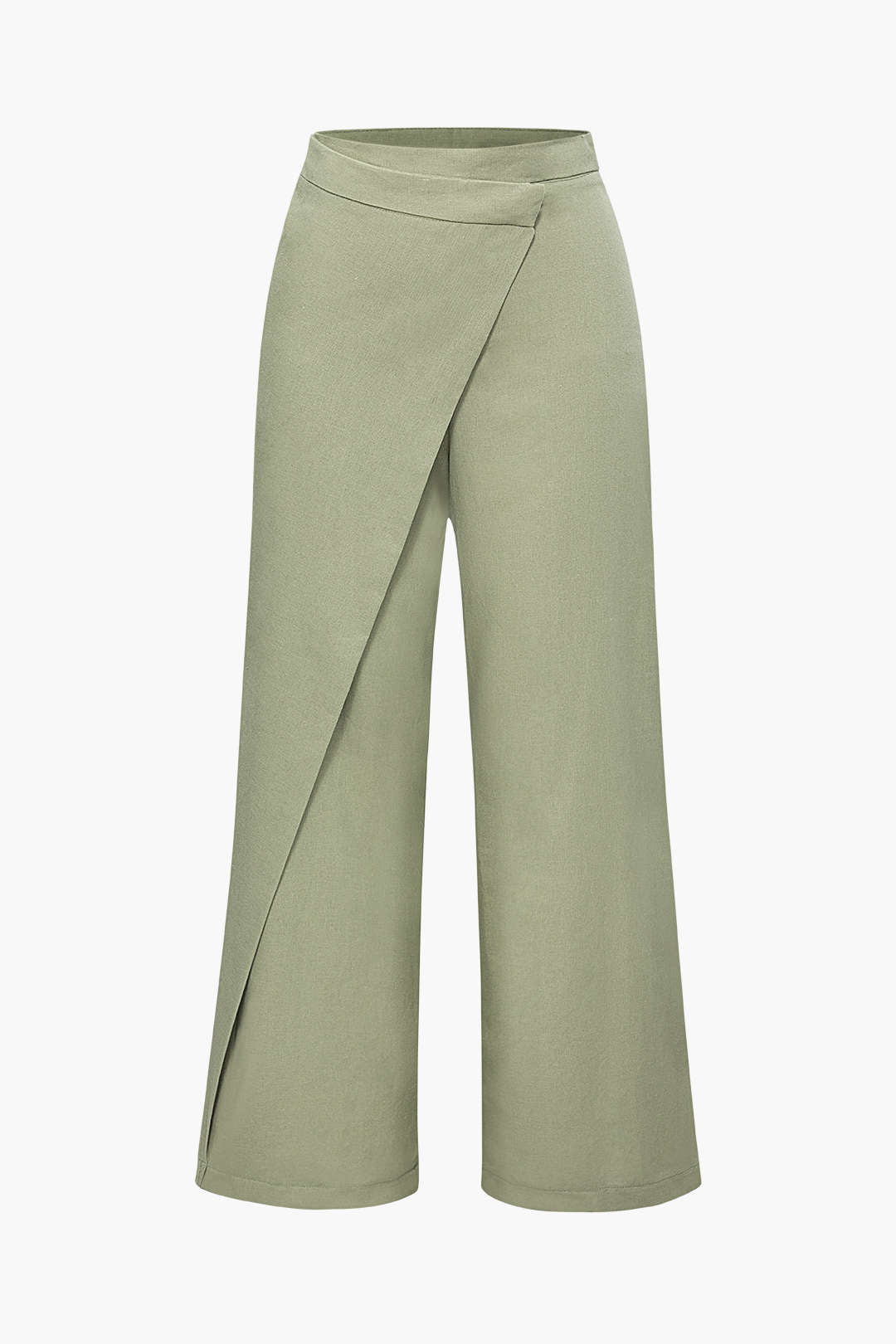 Linen-Blend Wrap Straight Leg Pants for Effortless Y2K Style and Comfy Aesthetic Outfits