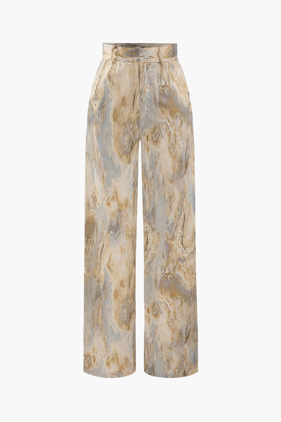 Marble Print High-Waisted Y2K Straight Leg Pants for Trendy Aesthetic Outfits