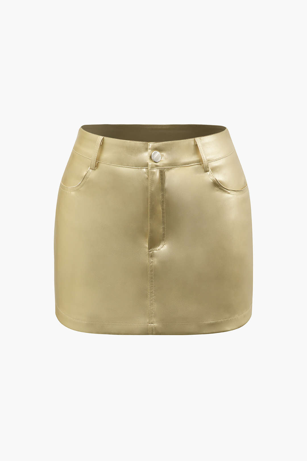 Metallic Faux Leather Y2K Shorts for Trendy Grunge and Coquette Aesthetic Outfits