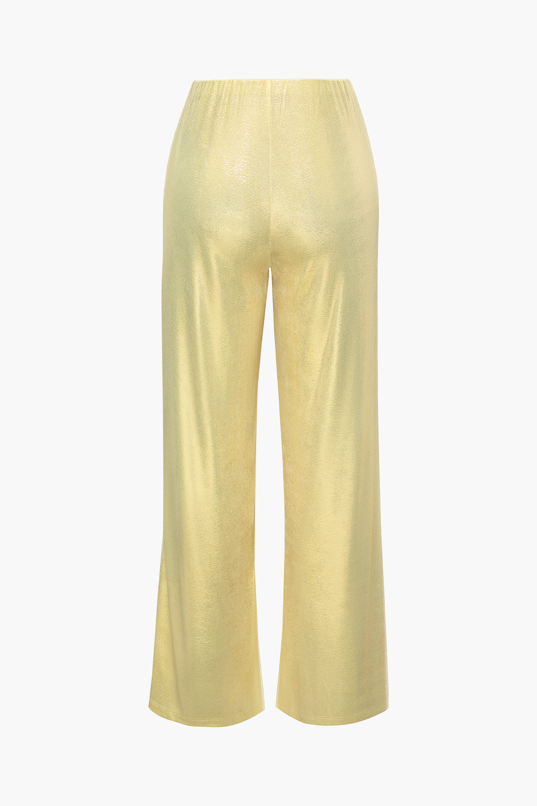 Metallic High Waist Straight Leg Pants for Y2K Aesthetic and Grunge Style Outfits