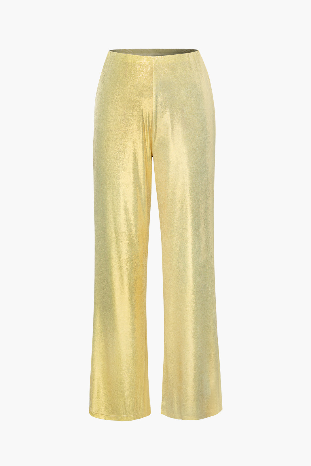 Metallic High Waist Straight Leg Pants for Y2K Aesthetic and Grunge Style Outfits