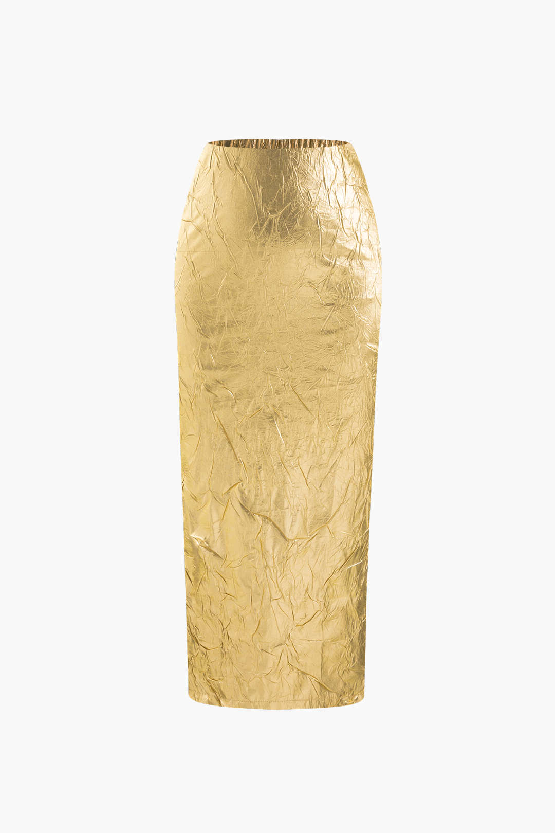 Metallic Textured Midi Skirt for Y2K Fashion Lovers - Chic Aesthetic Outfit Essential