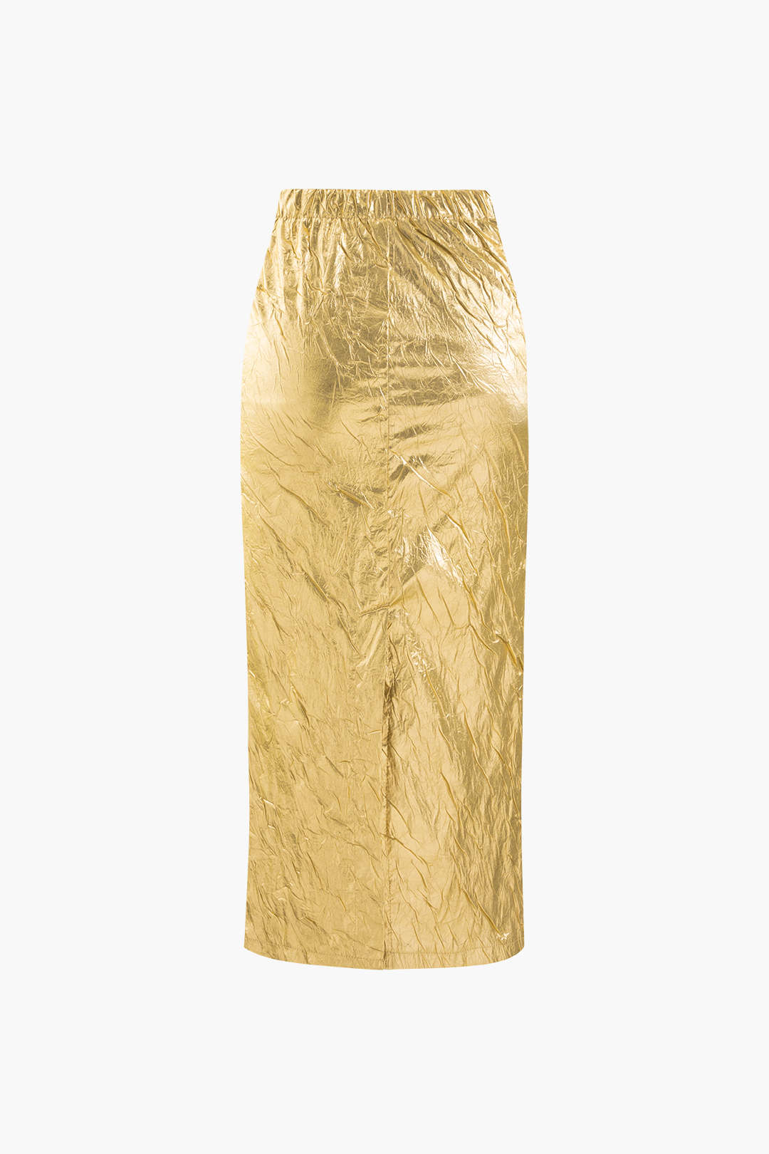 Metallic Textured Midi Skirt for Y2K Fashion Lovers - Chic Aesthetic Outfit Essential