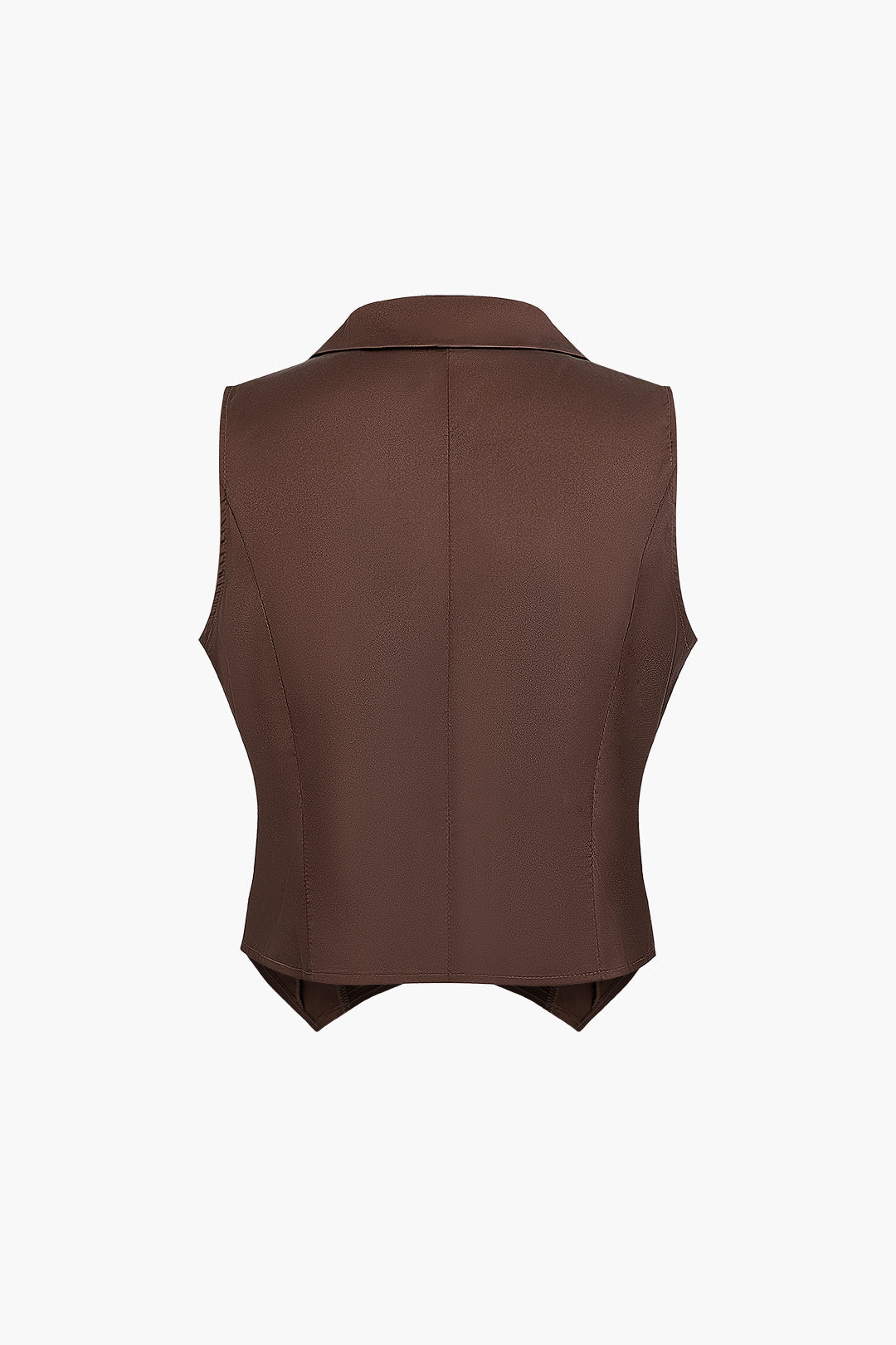 Notched Lapel Button Up Vest in Y2K Style - Chic Coquette Aesthetic Layering Piece