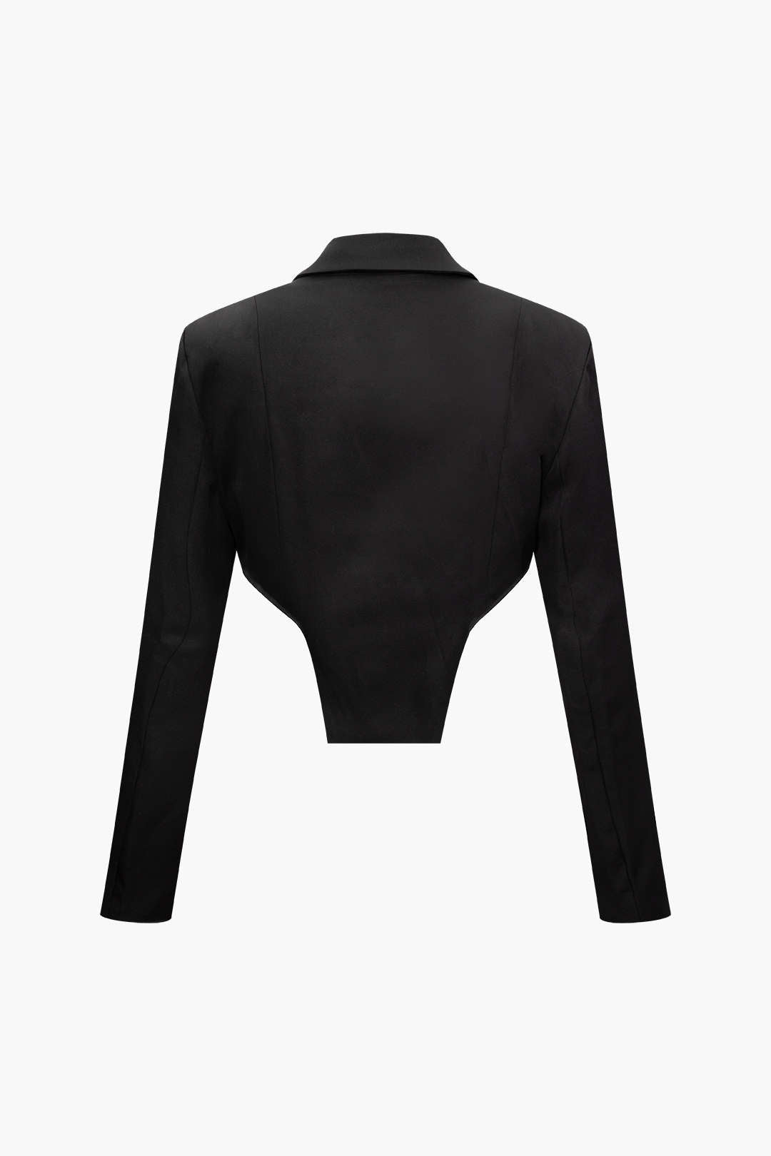 Notched Lapel V-Cut Out Button Crop Blazer for Y2K Fashion and Coquette Aesthetic