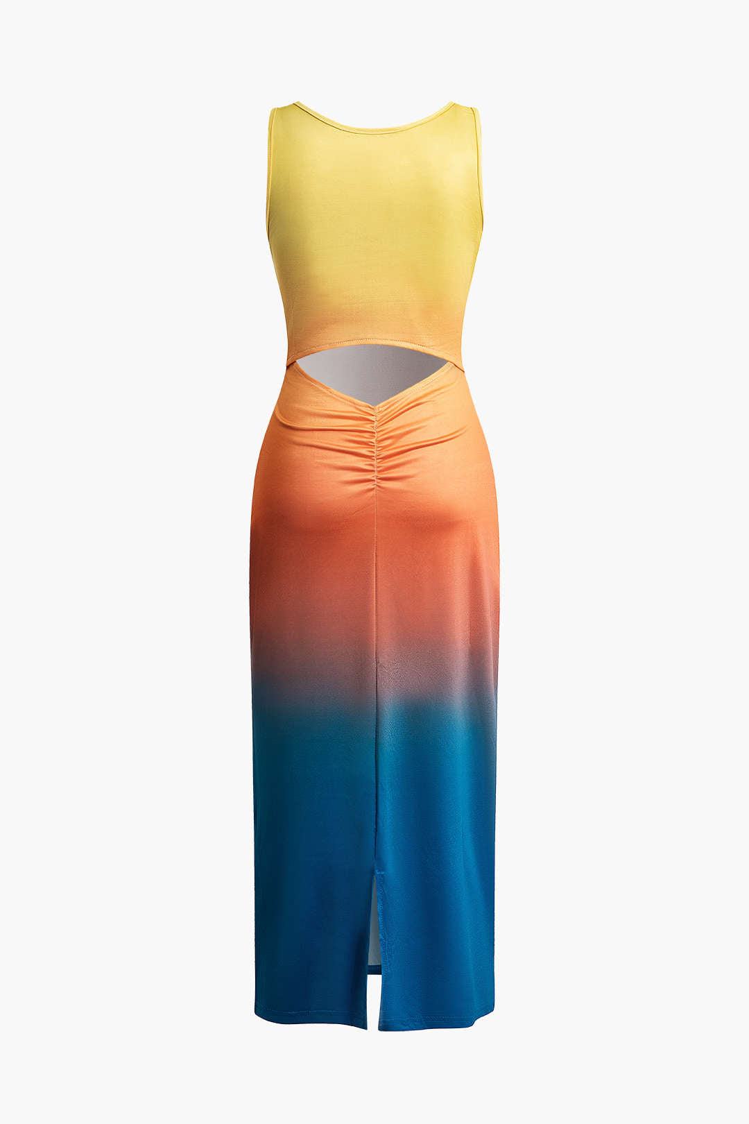 Ombre Cut Out Sleeveless Midi Dress - Y2K Aesthetic Fashion for Trendy Outfits