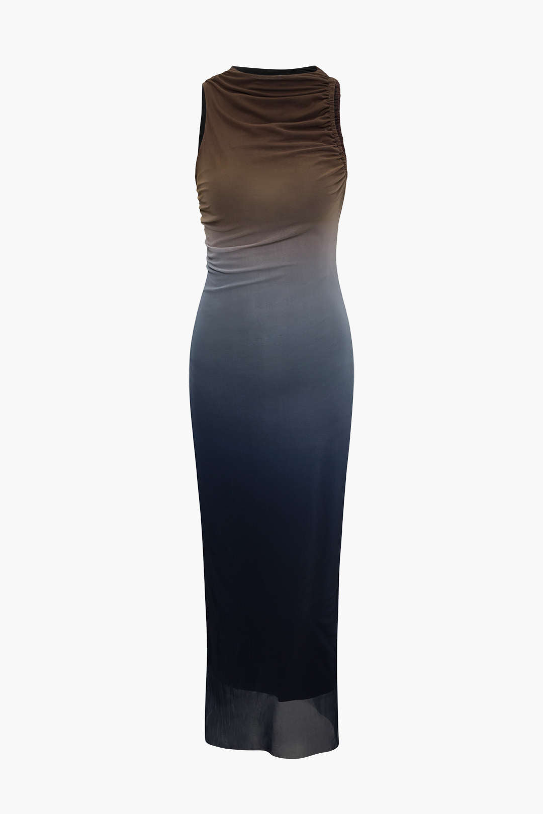 Ombre Mesh Sleeveless Midi Dress - Y2K Aesthetic Fashion for Trendy Outfits