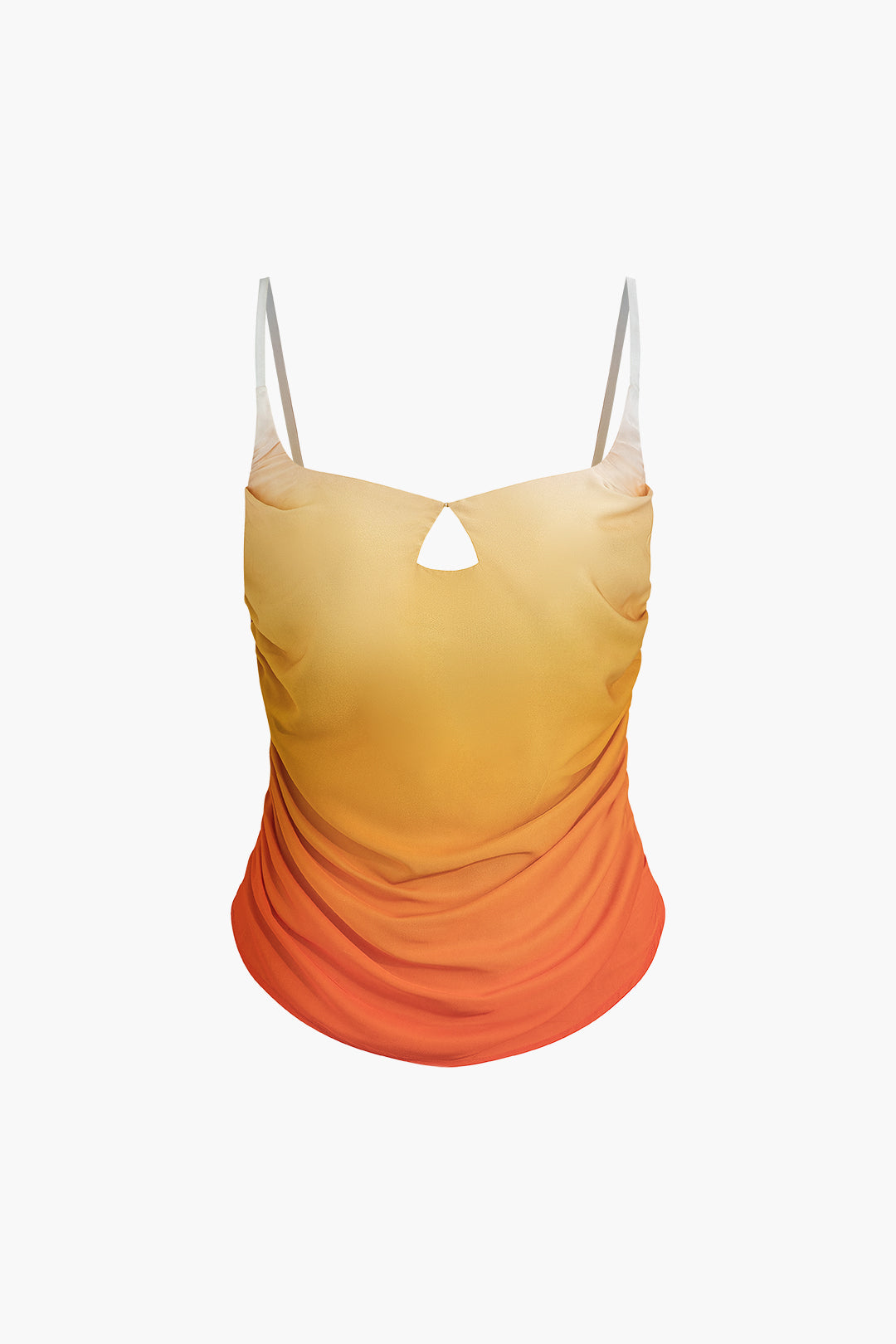 Ombre Ruched Cami Top - Y2K Aesthetic Cute Crop Top for Coquette and Grunge Styles