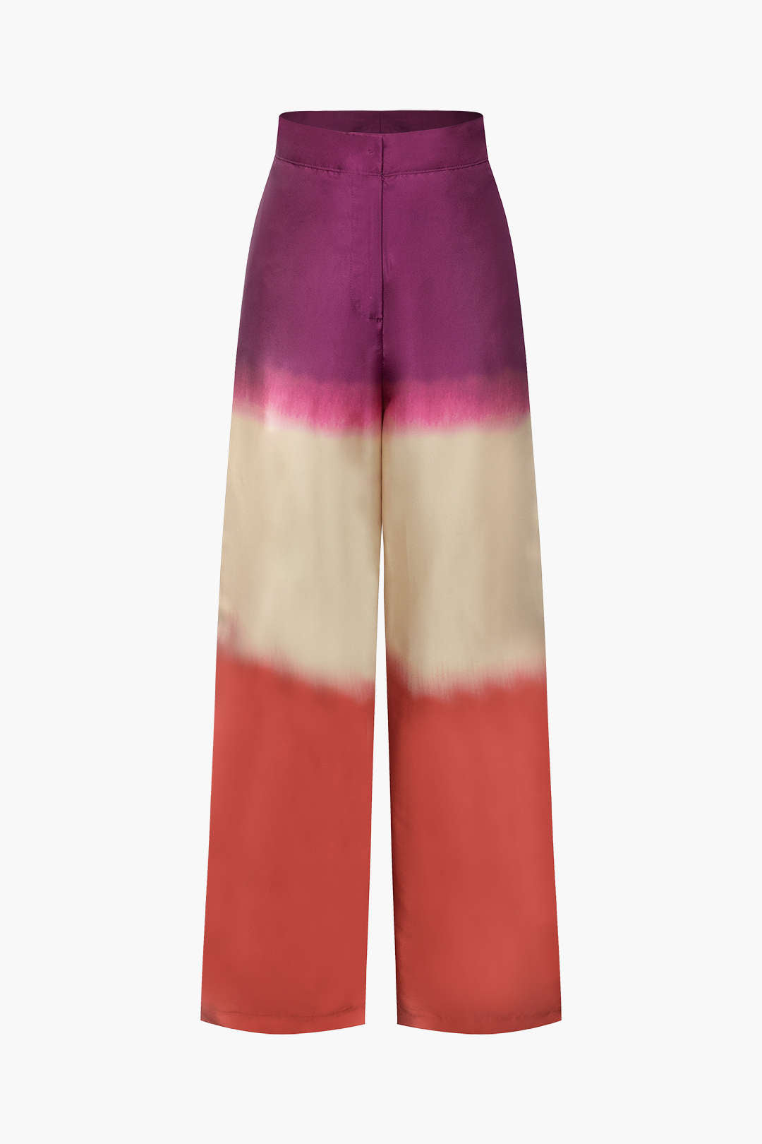 Ombre Satin High-Waisted Straight Leg Pants for Y2K Fashion and Aesthetic Outfits