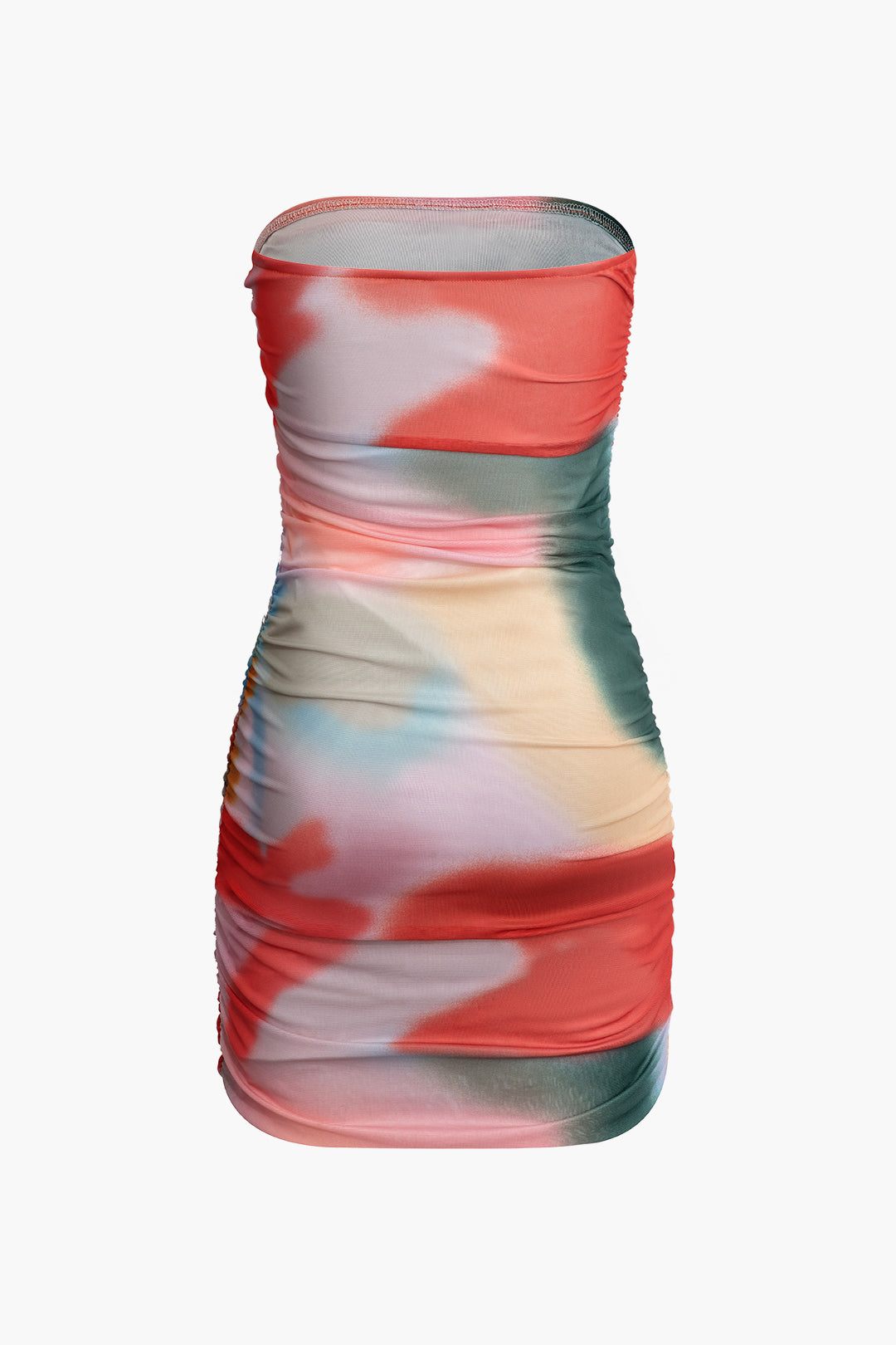 Ombre Tie Dye Strapless Mini Dress - Y2K Aesthetic Summer Vibes for Trendy Outfits