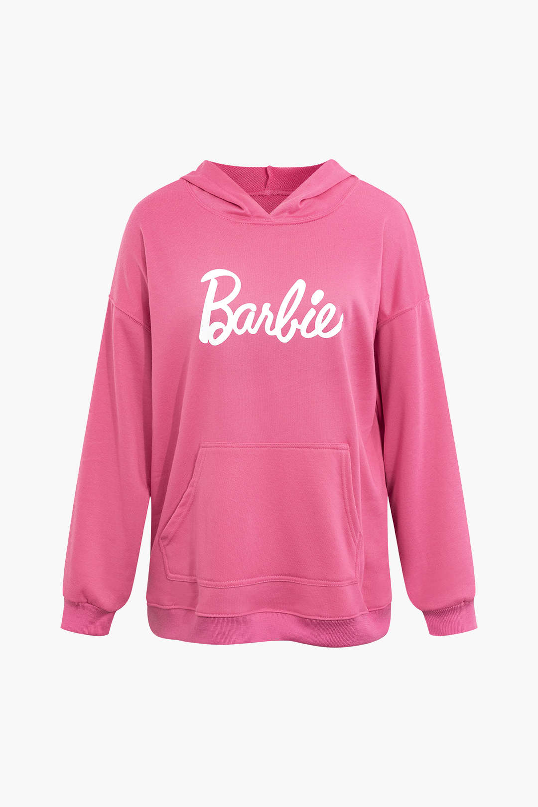 Oversized Y2K Barbie Letter Print Hoodie for Comfy Coquette Aesthetic Outfits