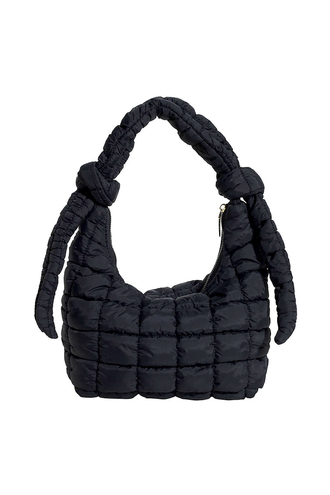 Quilted Ruched Shoulder Bag - Y2K Aesthetic Chic Accessory for Coquette and Grunge Styles