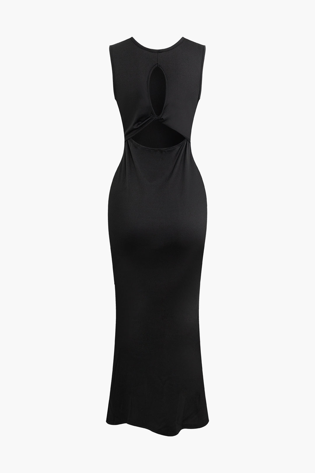 Reversible Solid Cut Out Sleeveless Midi Dress for Y2K Fashion & Coquette Aesthetic