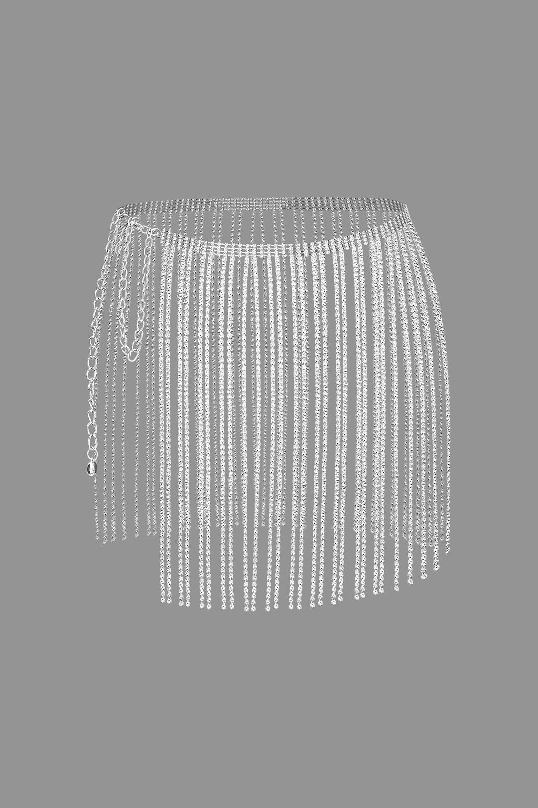 Rhinestone Sheer Mini Skirt for Y2K Fashion Lovers - Sparkly Grunge Aesthetic Style