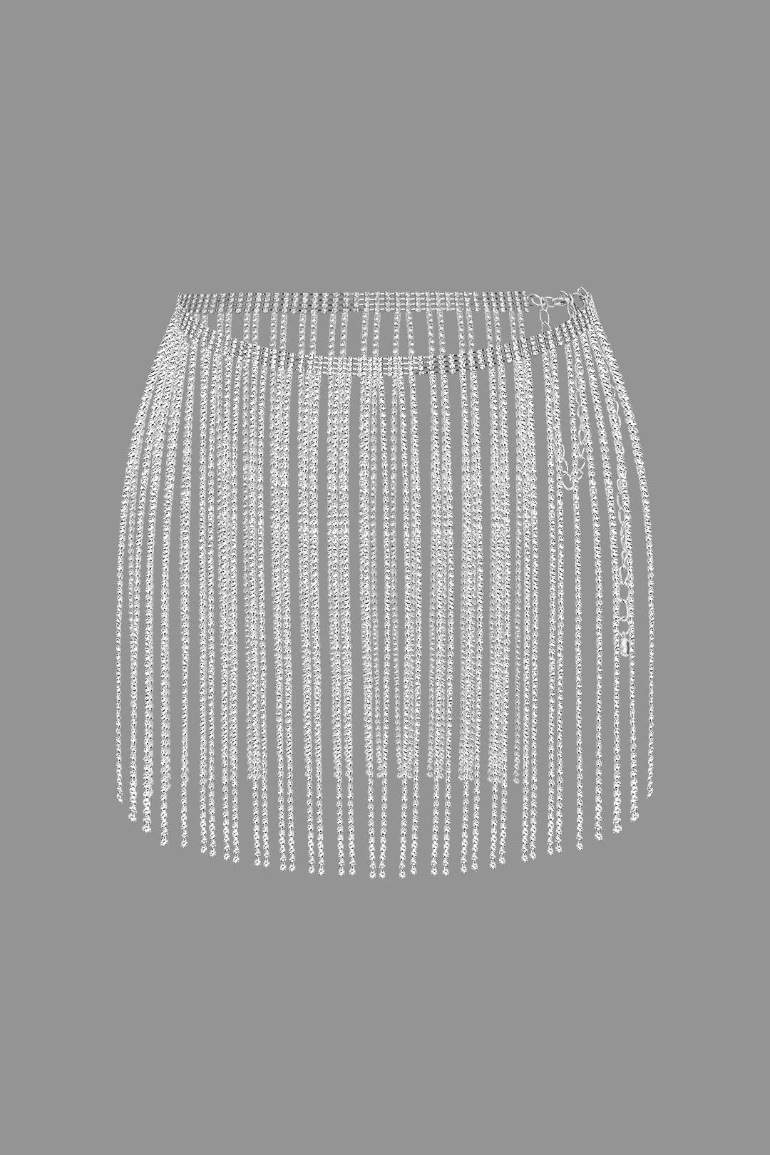 Rhinestone Sheer Mini Skirt for Y2K Fashion Lovers - Sparkly Grunge Aesthetic Style