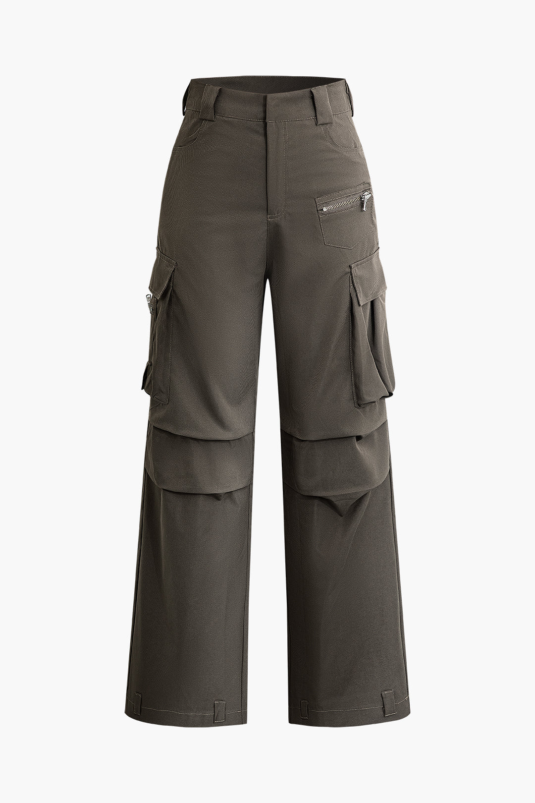 Ruched Flap Pocket Y2K Cargo Pants for a Chic Grunge Aesthetic Look