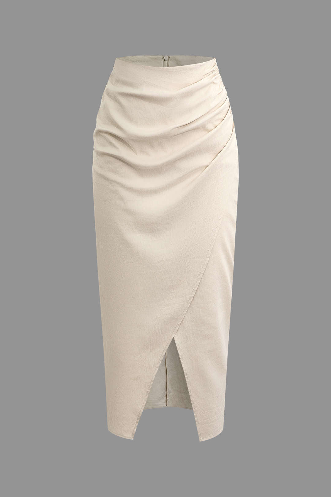 Ruched Wrap Split Maxi Skirt - Y2K Aesthetic Fashion for Effortless Style and Comfort