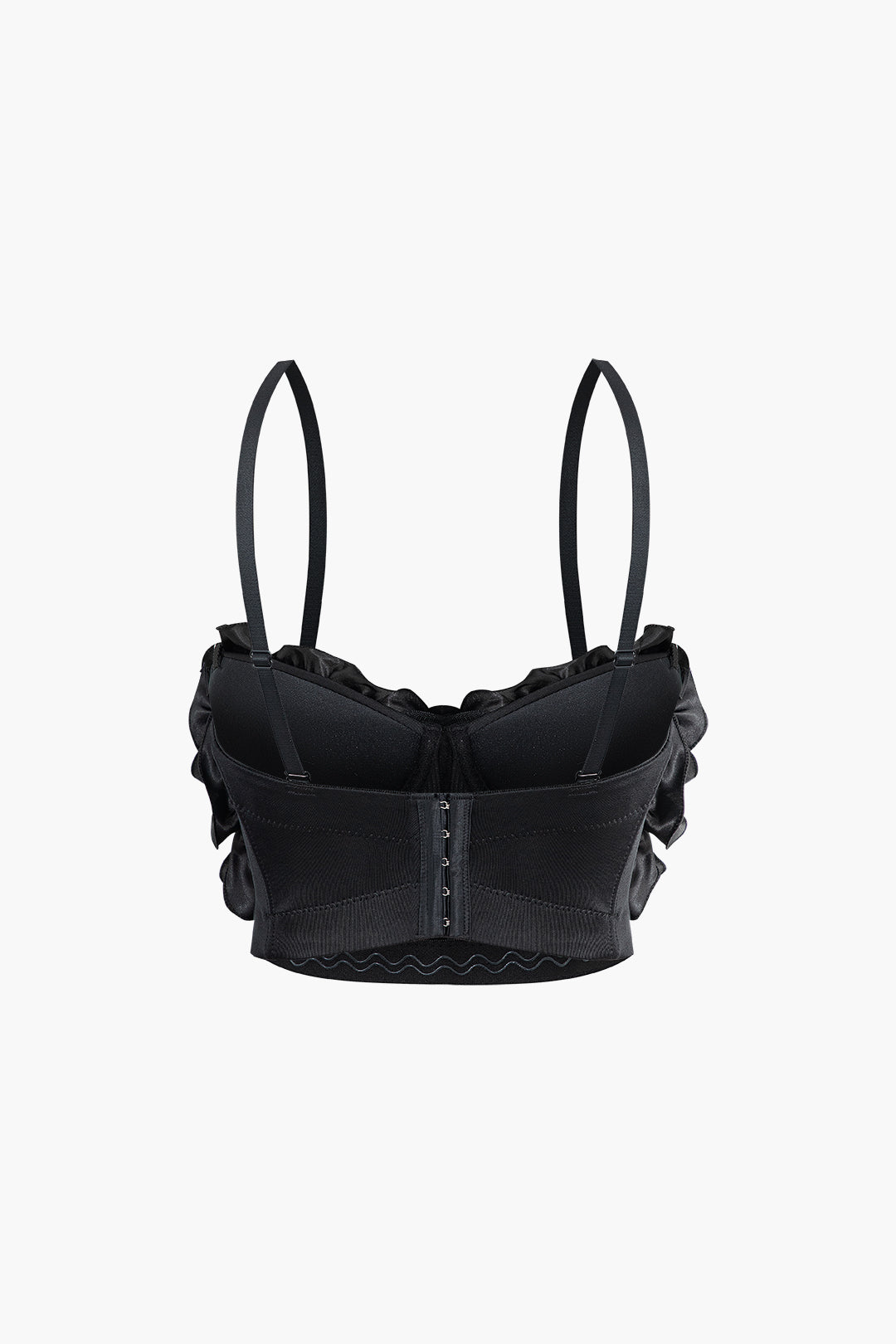 Ruffle Hook & Eye Cami Top - Y2K Aesthetic Cute Crop Top for Coquette Style Outfits