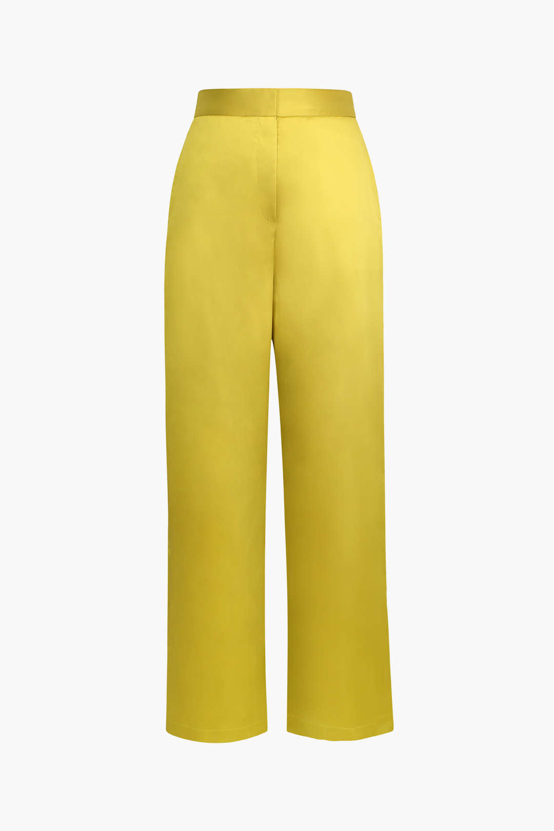 Satin High-Waisted Straight Leg Trousers for Y2K Aesthetic and Coquette Style Outfits