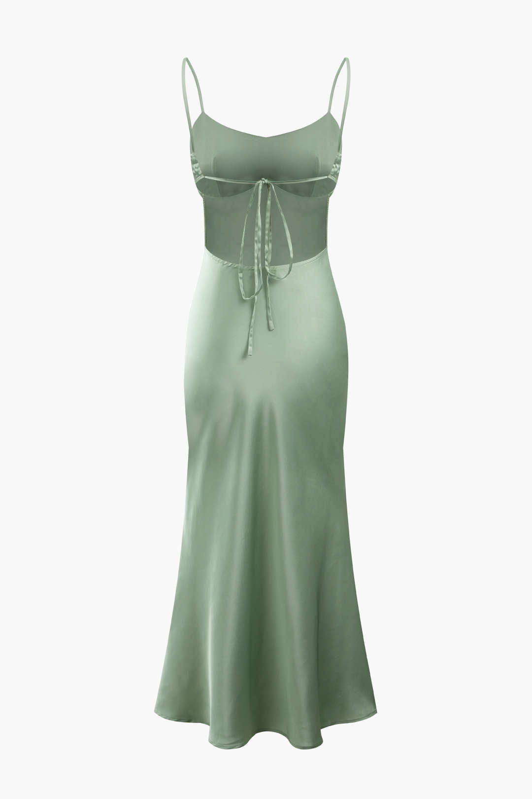 Satin Tie Back Cami Maxi Dress - Elegant Y2K Fashion for Chic Aesthetic Outfits