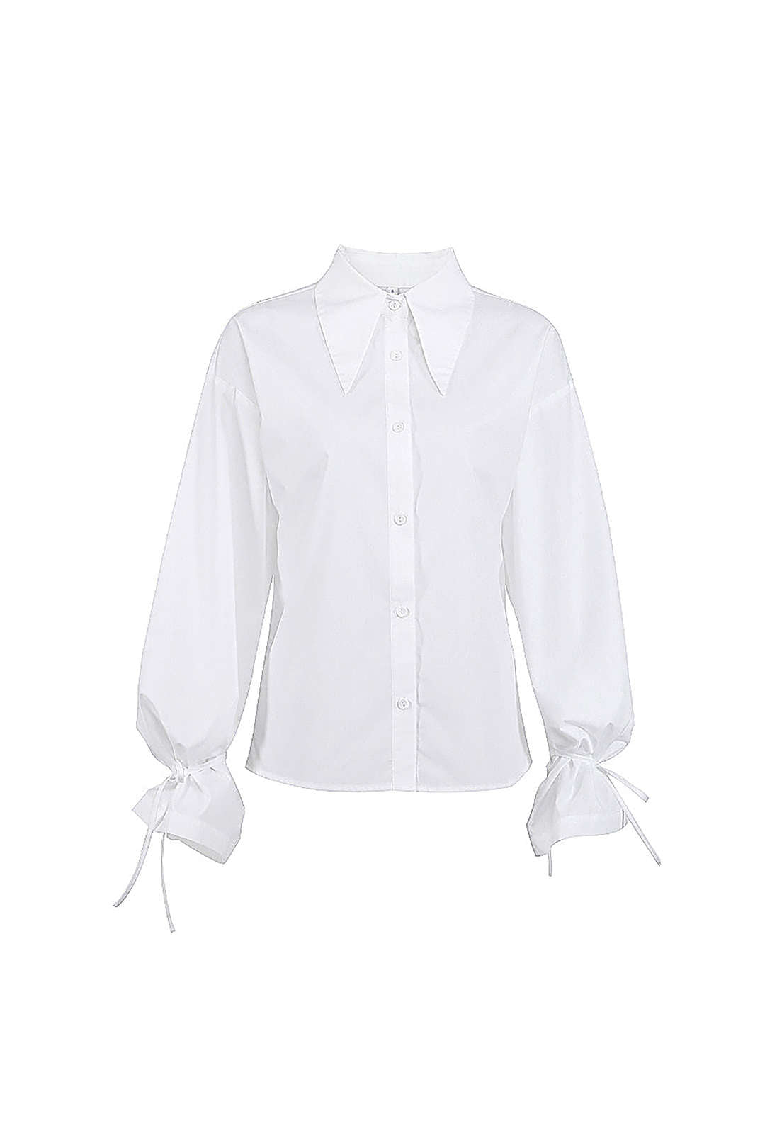 Self-Tie Sleeve Long Sleeve Shirt in Y2K Fashion - Cute Tops for Coquette Aesthetic Outfits