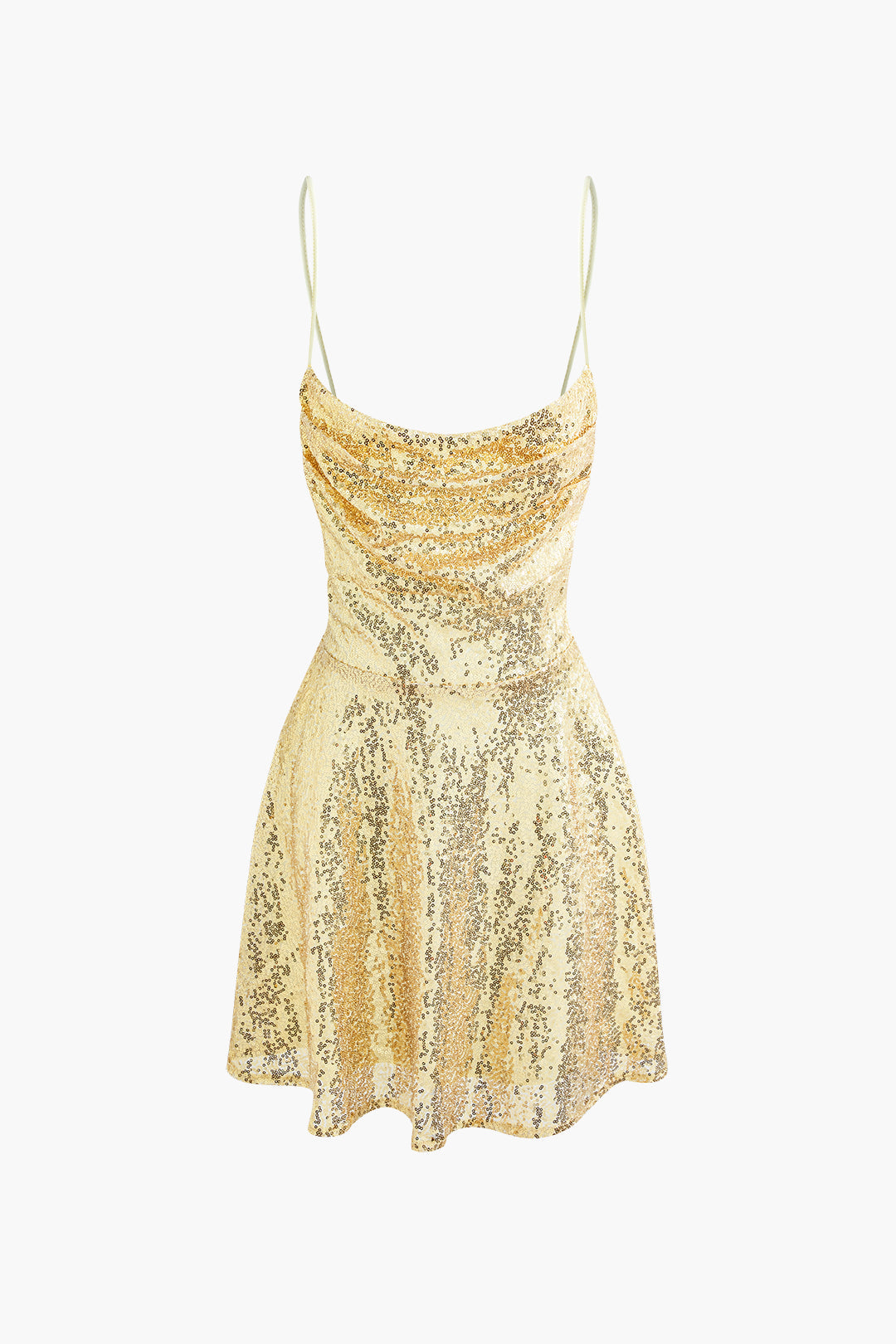 Sequin Embellished Tie Back Mini Dress for Y2K Aesthetic and Coquette Style Outfits