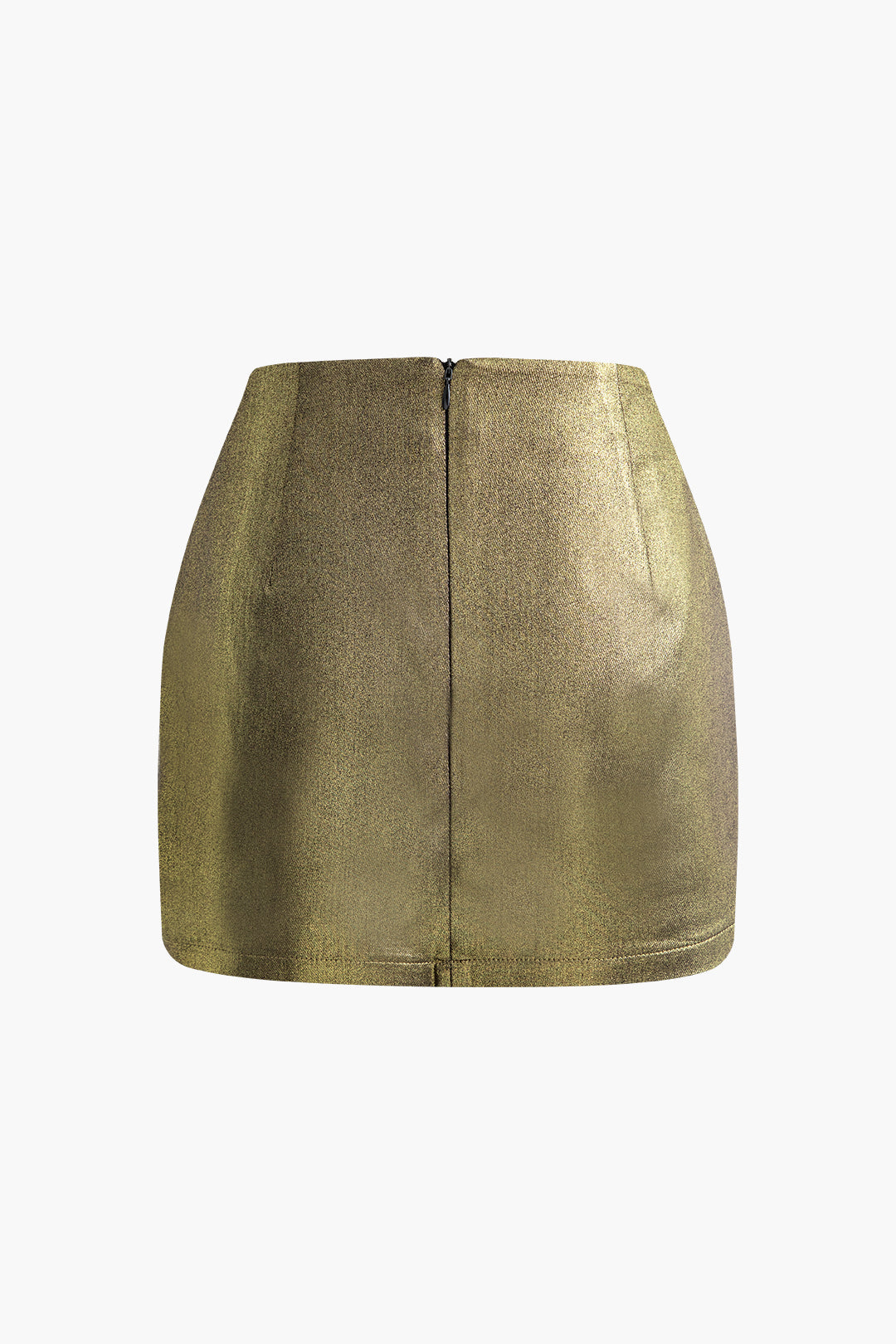 Shiny Metallic Mini Skirt for Y2K Fashion Lovers - Trendy Grunge Aesthetic Style