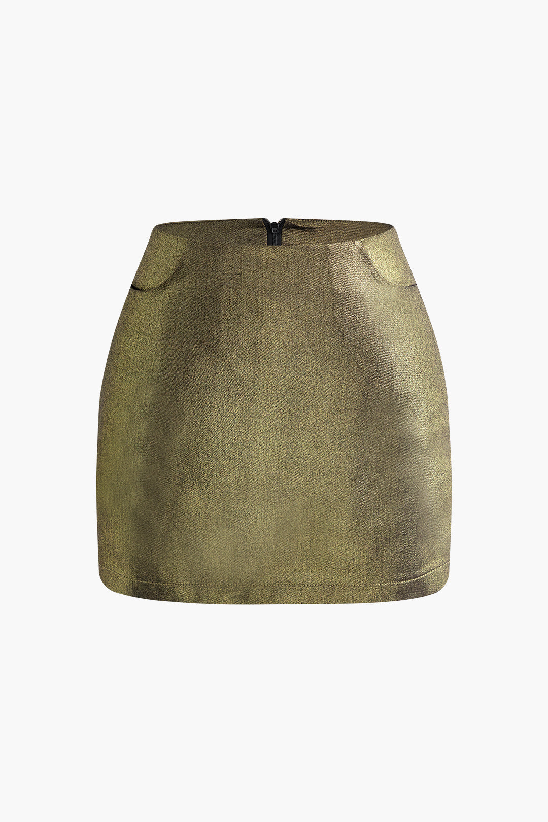 Shiny Metallic Mini Skirt for Y2K Fashion Lovers - Trendy Grunge Aesthetic Style