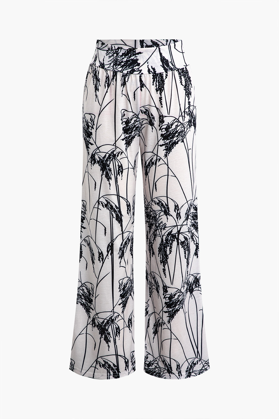 Sorghum Print Y2K Wide Leg Pants for Trendy Coquette and Grunge Aesthetic Outfits