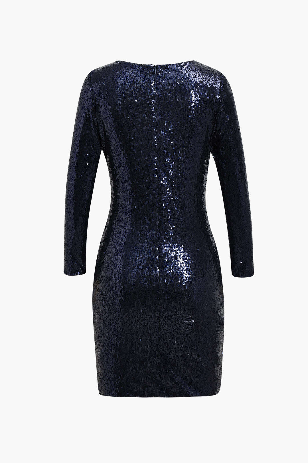 Sparkly Long Sleeve V-Neck Sequin Mini Dress for Y2K Fashion and Coquette Aesthetic