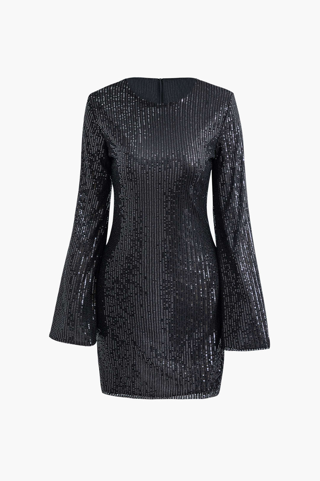 Sparkly Sequin Bell Sleeve Mini Dress for Y2K Fashion and Coquette Aesthetic Looks