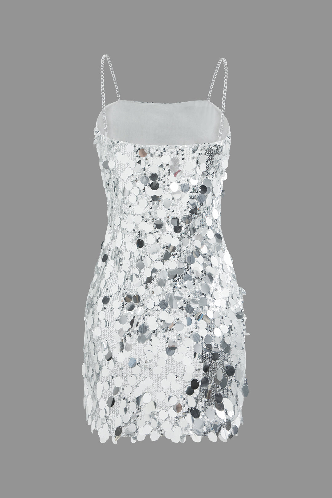 Sparkly Sequin Chain-Strap Mini Dress for Y2K Fashion and Coquette Aesthetic Looks