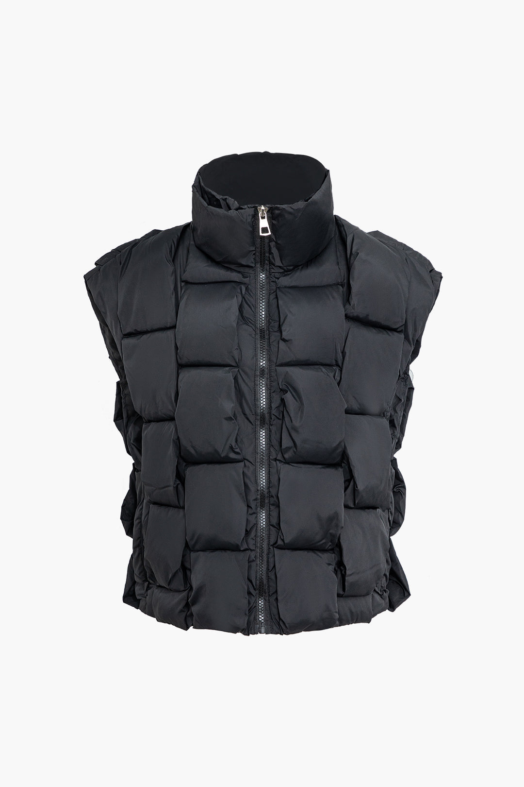 Stylish Stand Collar Quilted Puffer Vest for Y2K Aesthetic and Cozy Layering