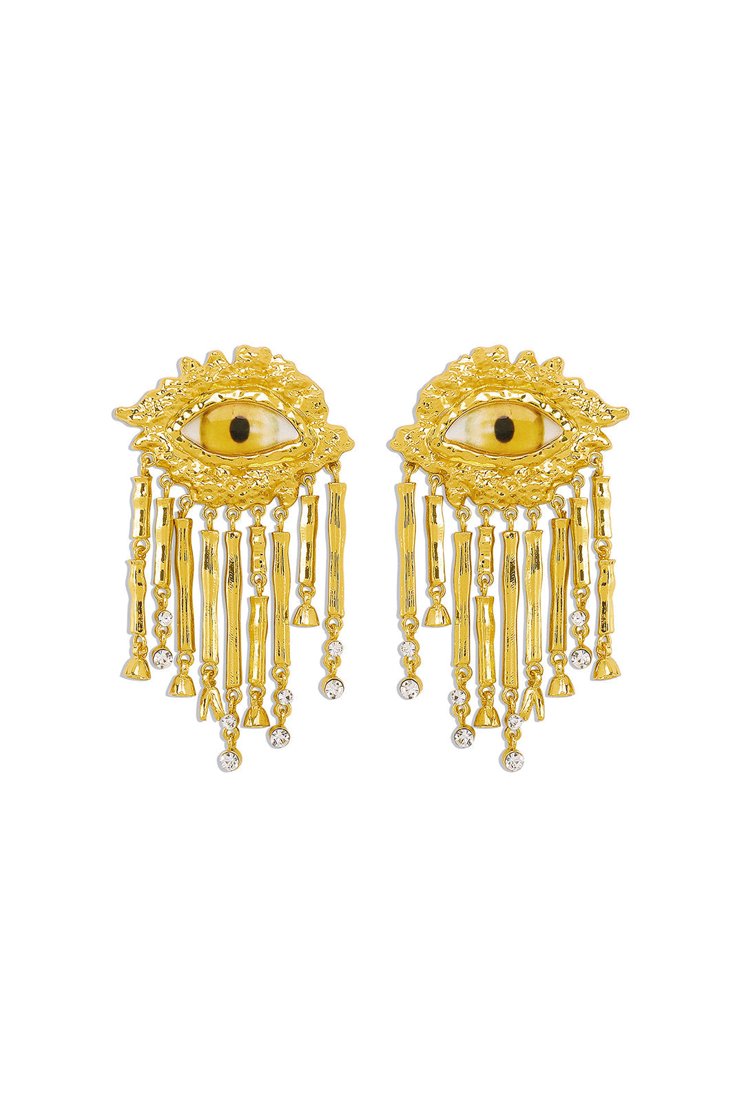 Tassel Evil Eye Earrings - Y2K Aesthetic Jewelry for Coquette and Grunge Styles