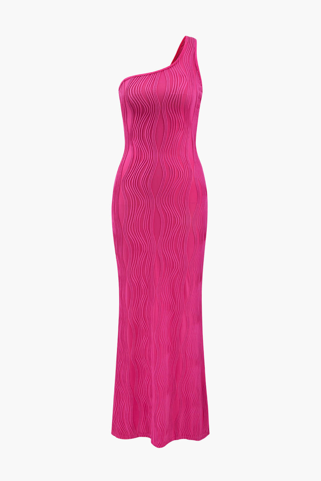 Textured One Shoulder Maxi Dress - Y2K Aesthetic Evening Gown for Chic Coquette Style