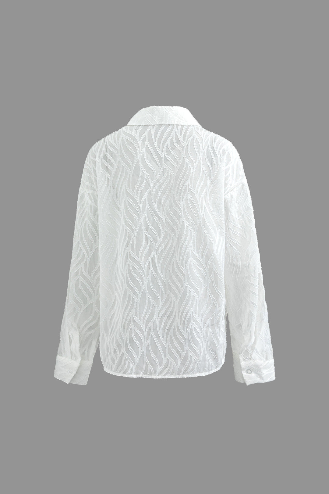 Textured Pocket Button-Up Long Sleeve Shirt in Y2K Aesthetic Style for Trendy Outfits