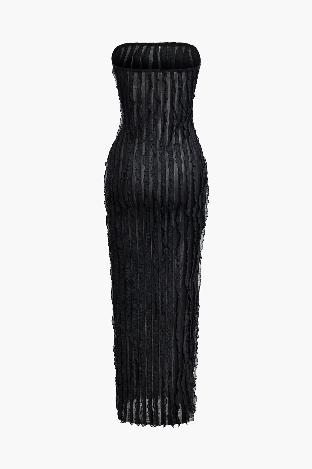 Textured Strapless Maxi Dress for Y2K Fashion Lovers - Chic Coquette Aesthetic Style