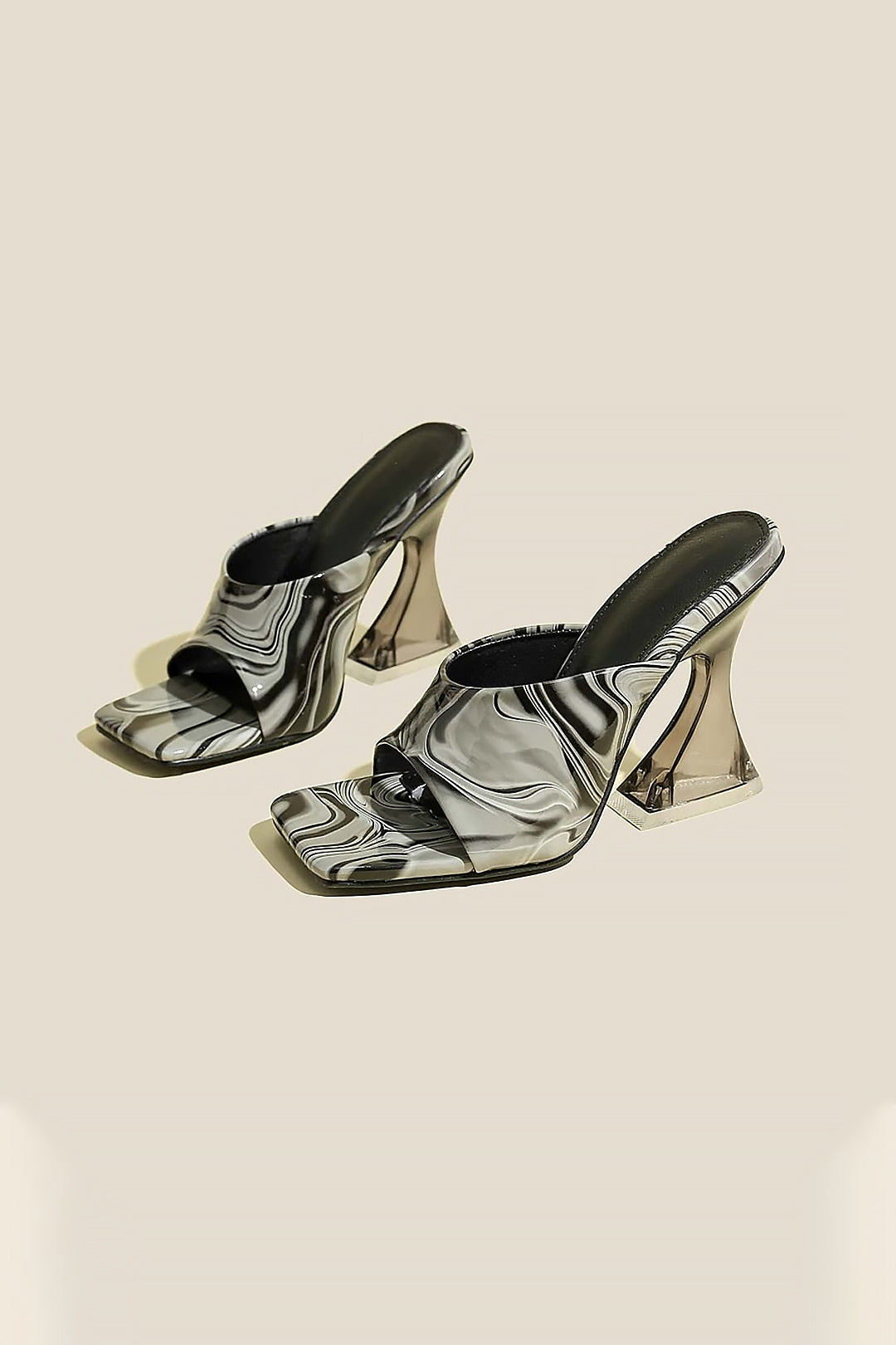 Trendy Chunky Heels Square Toe Sandals for Y2K Fashion and Coquette Aesthetic Looks