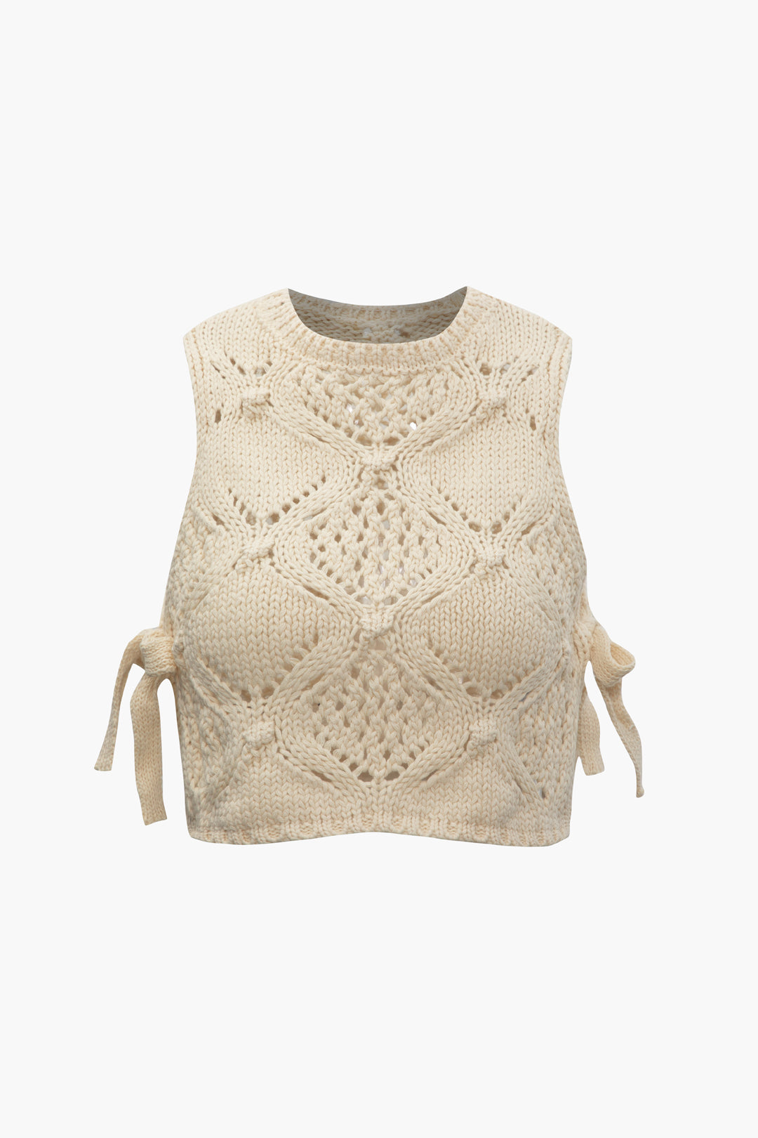 Trendy Cut Out Tie Side Open Knit Vest - Y2K Aesthetic Top for Stylish Outfits