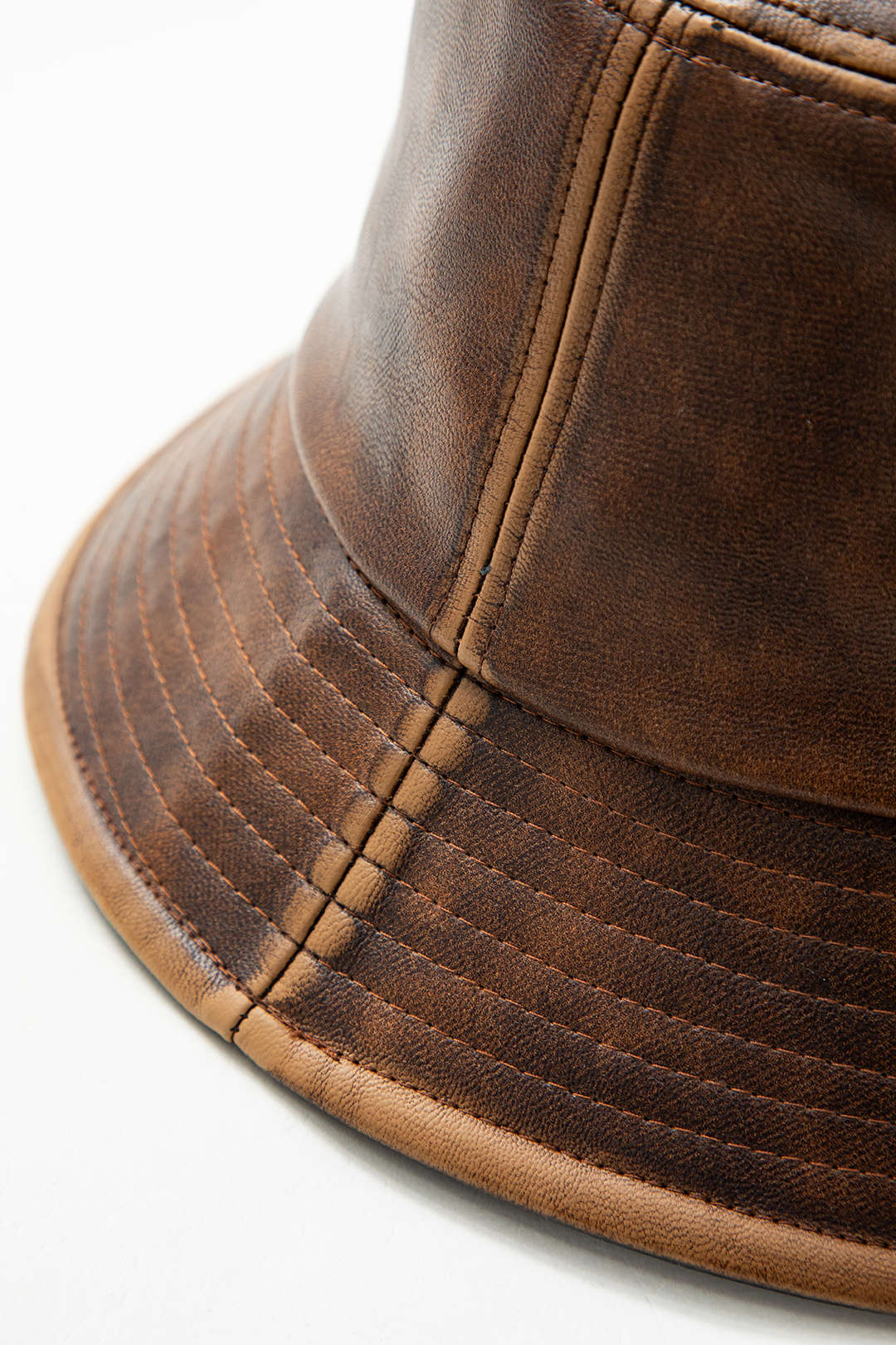 Trendy Faux Leather Bucket Hat for Y2K Aesthetic and Grunge Style Outfits