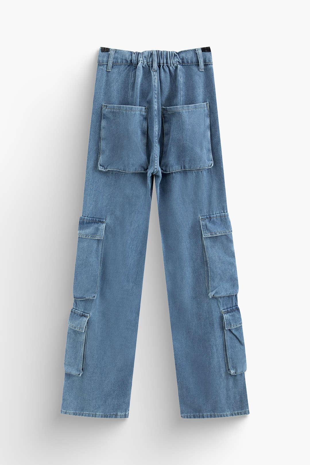 Trendy Multi Pocket Straight Leg Cargo Jeans for Y2K Aesthetic and Grunge Style