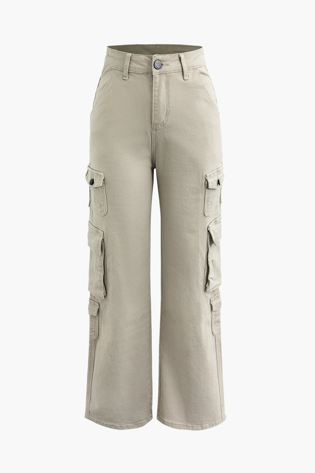 Trendy Multi Pocket Straight Leg Cargo Pants for Y2K Aesthetic and Grunge Style