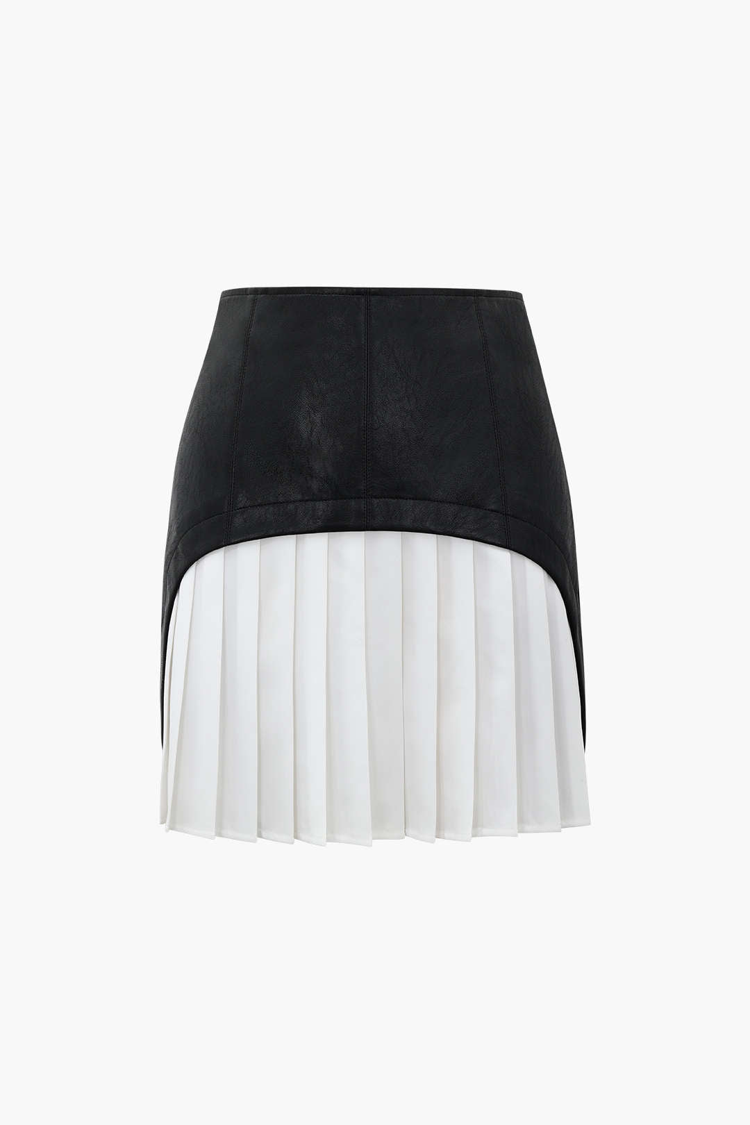 Trendy Pleated Faux Leather Mini Skirt for Y2K Aesthetic and Grunge Style Outfits