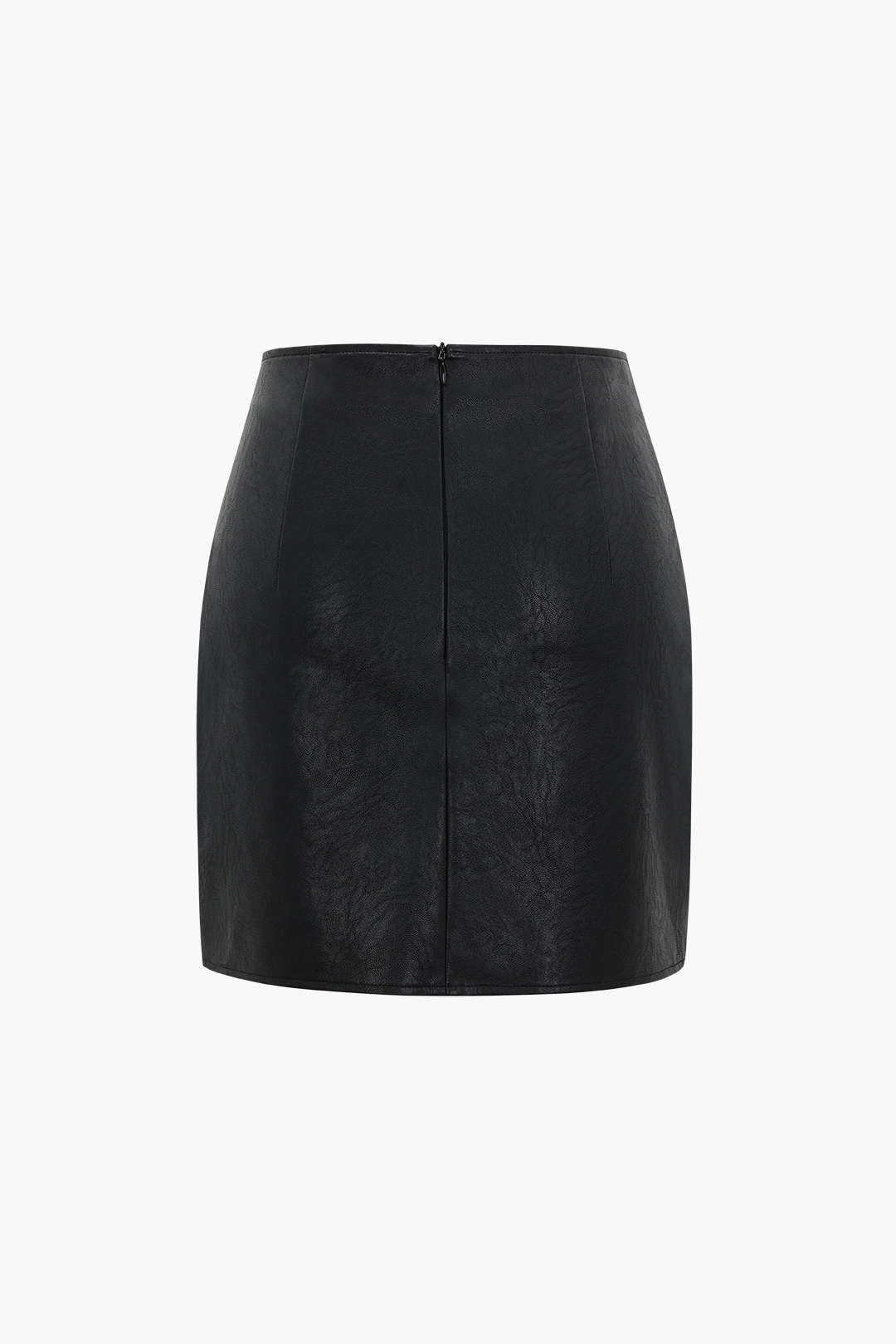 Trendy Pleated Faux Leather Mini Skirt for Y2K Aesthetic and Grunge Style Outfits