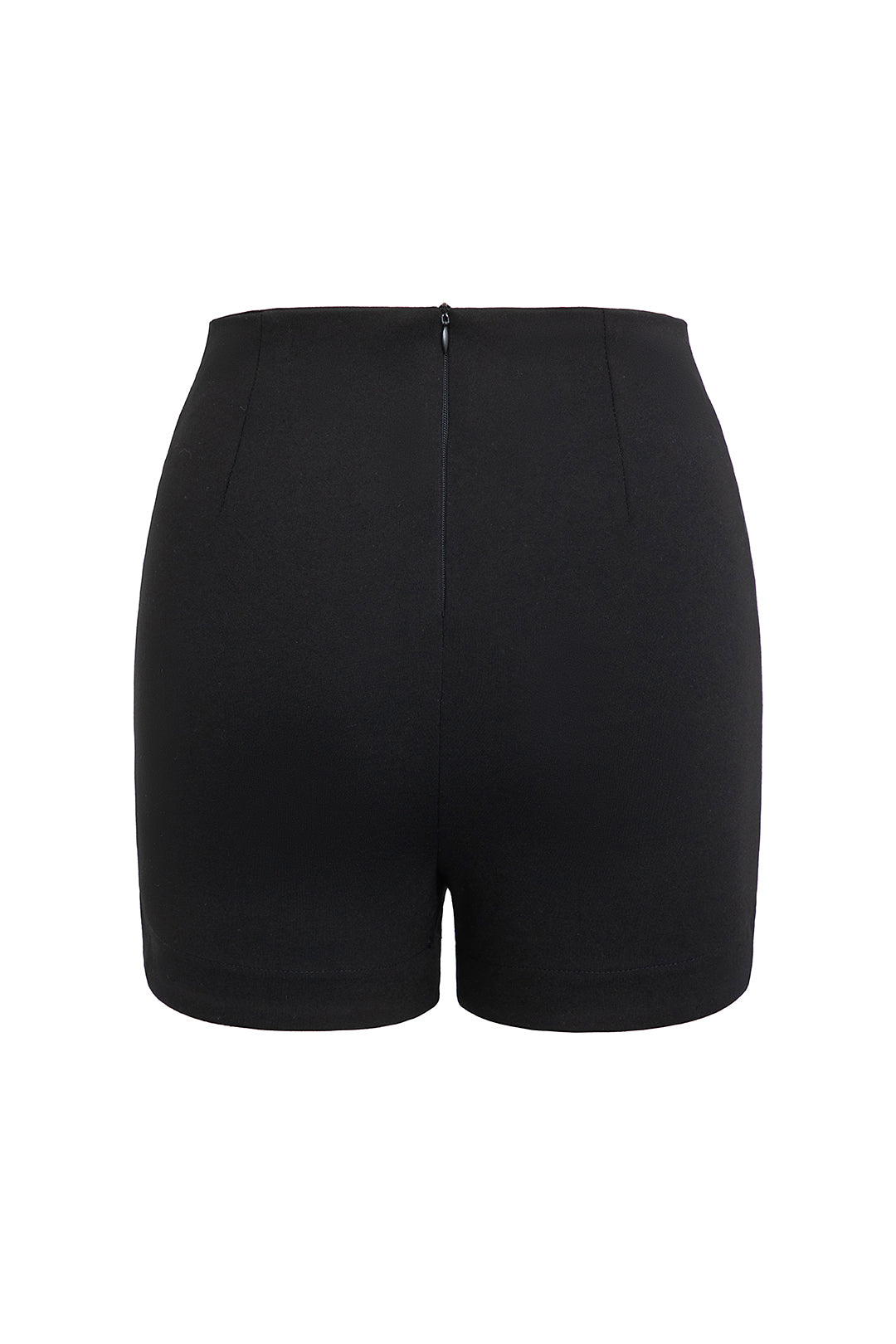 Trendy Solid Slim Fit Zipper Shorts for Y2K Aesthetic Outfits and Grunge Style Looks