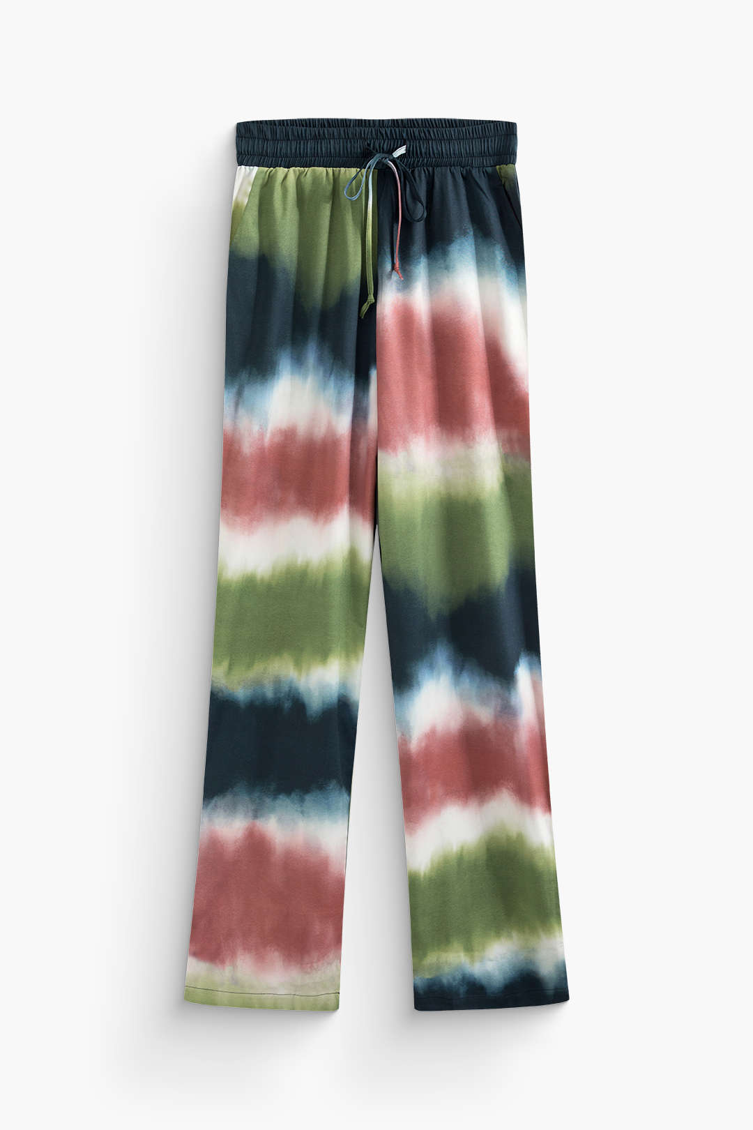 Trendy Tie Dye Tie Waist Pocket Pants for Y2K Aesthetic and Comfy Everyday Style