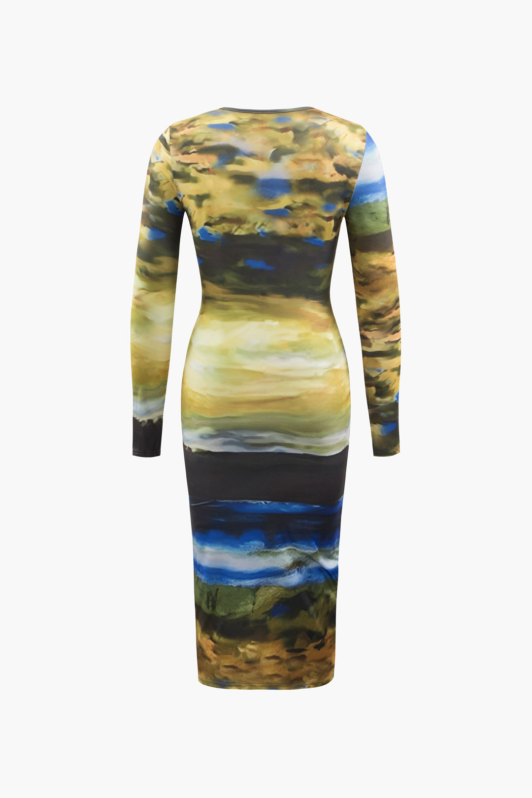 Trendy Tie Dye V-Neck Midi Dress for Y2K Aesthetic and Coquette Style Lovers