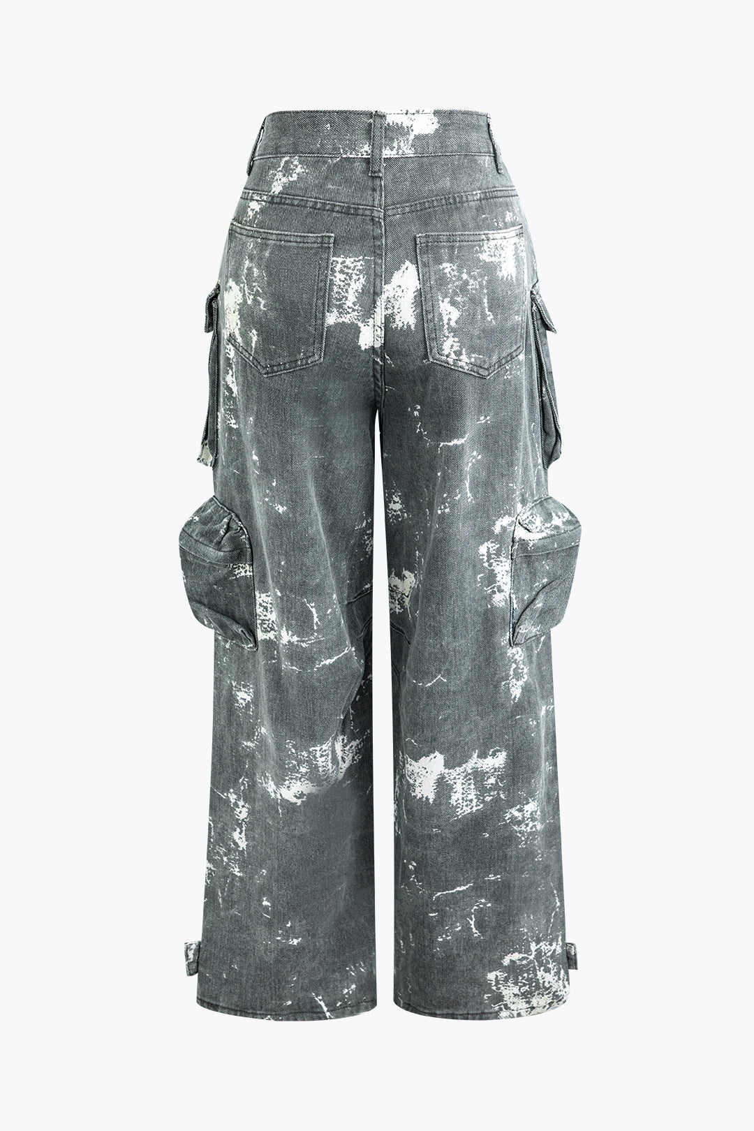 Trendy Tie Dye Wide Leg Cargo Pants for Y2K Fashion Lovers - Multi-Pocket Style