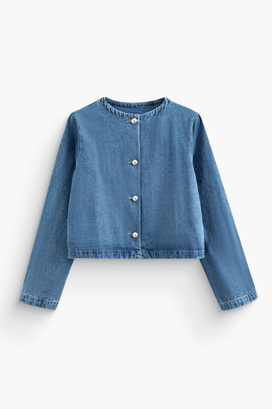 Trendy Y2K Button Up Long Sleeve Denim Jacket for Aesthetic Outfits and Grunge Style