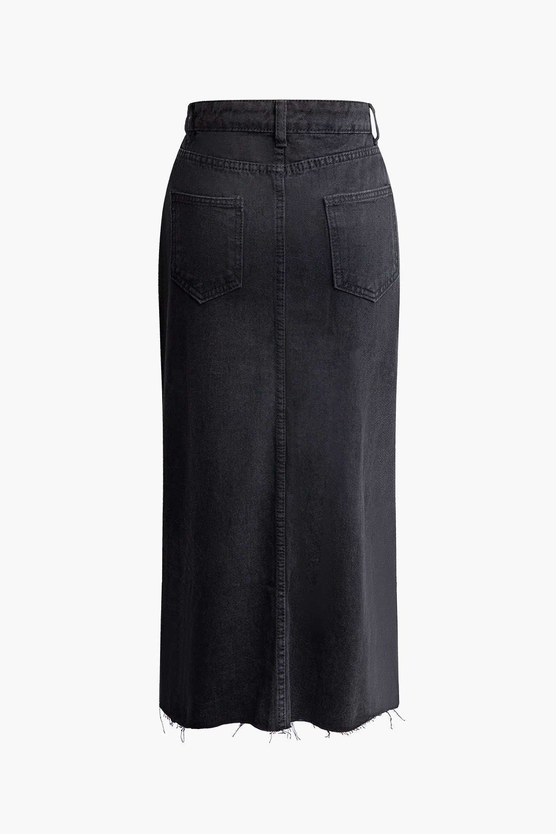 Trendy Y2K Split Denim Midi Skirt for Coquette and Grunge Aesthetic Outfits